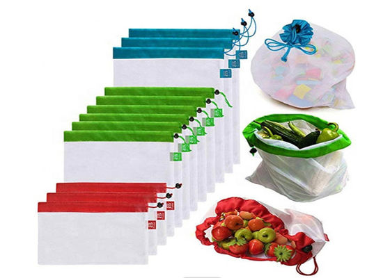 Bolsos reutilizables lavables amistosos de Eco Mesh Grocery Bags Nylon Mesh para las verduras